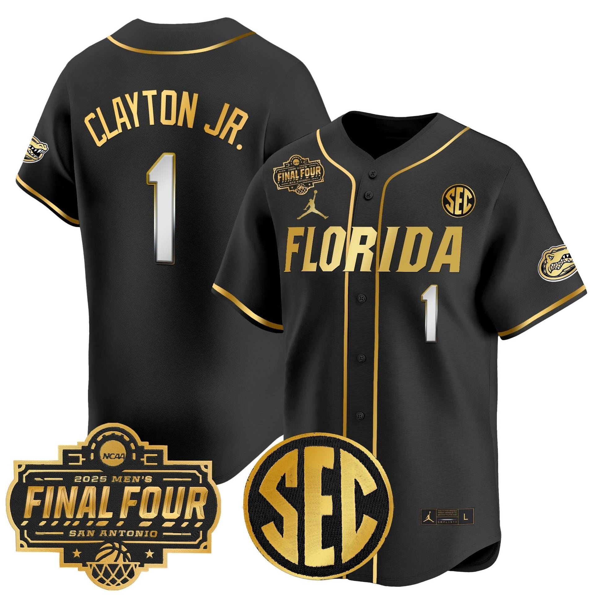 Men's Florida Gators 2025 Final Four Patch Vapor Baseball Jersey - All Stitched
