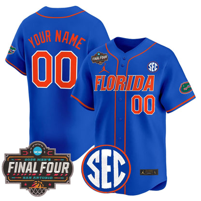 Florida Gators 2025 Final Four Patch Vapor Baseball Custom Jersey - All Stitched