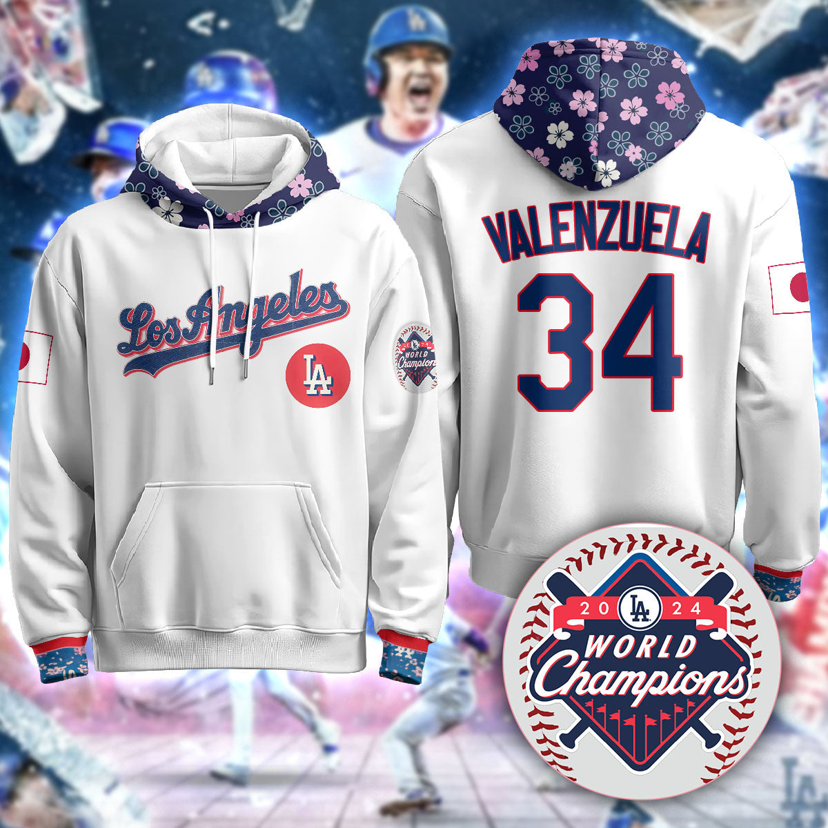 Los Angeles Dodgers Japanese Heritage Night Hoodie - All Stitched