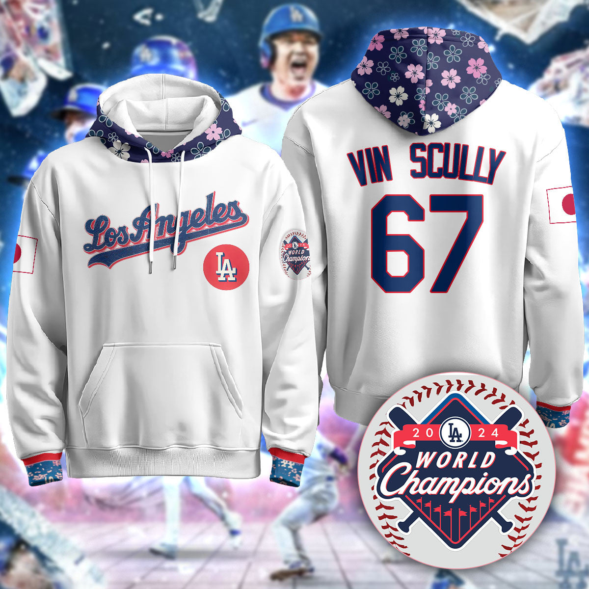 Los Angeles Dodgers Japanese Heritage Night Hoodie - All Stitched