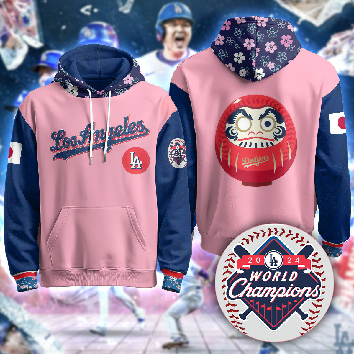 Los Angeles Dodgers Japanese Heritage Night Hoodie - All Stitched