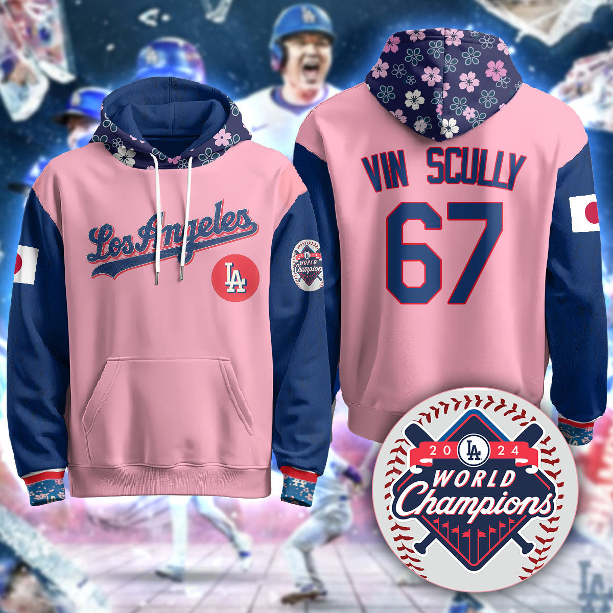Los Angeles Dodgers Japanese Heritage Night Hoodie - All Stitched