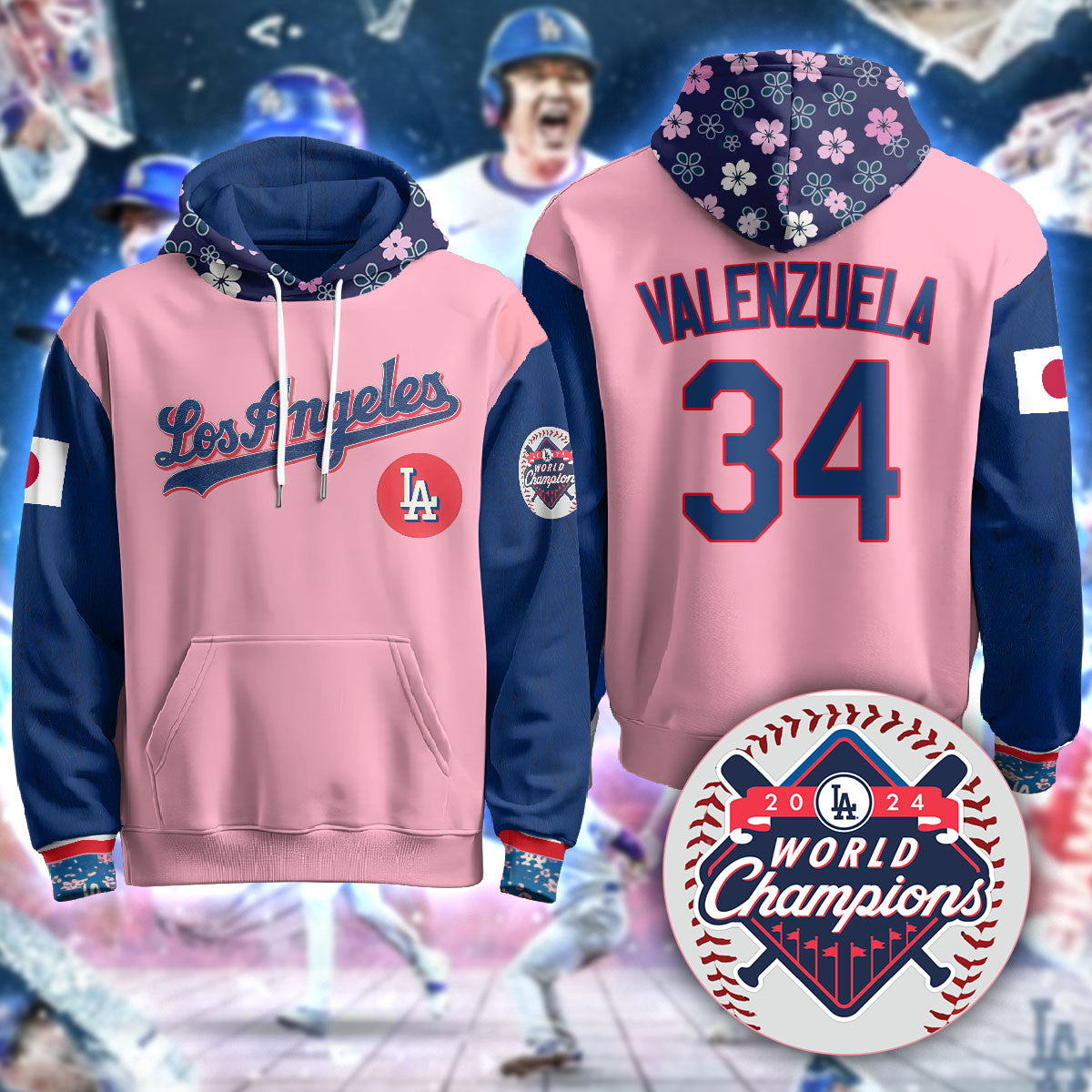 Los Angeles Dodgers Japanese Heritage Night Hoodie - All Stitched