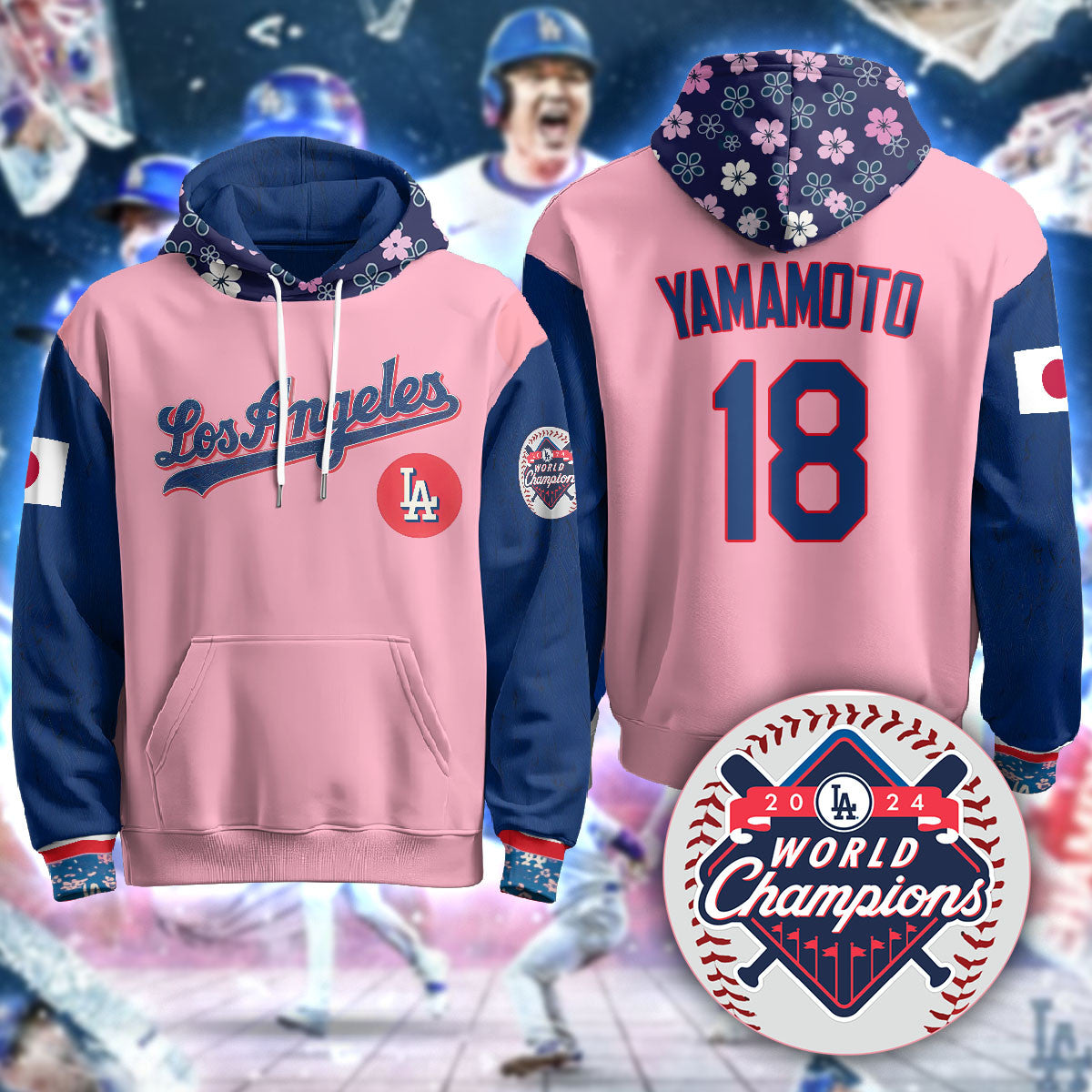 Los Angeles Dodgers Japanese Heritage Night Hoodie - All Stitched