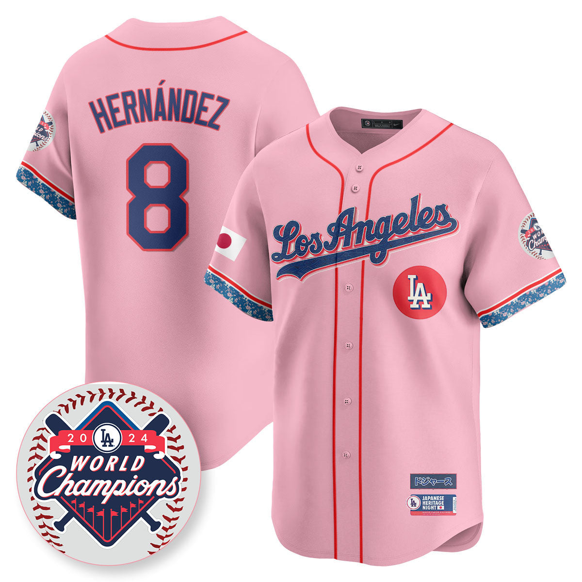 Men's Los Angeles Dodgers Japanese Heritage Night Jersey - All Stitched