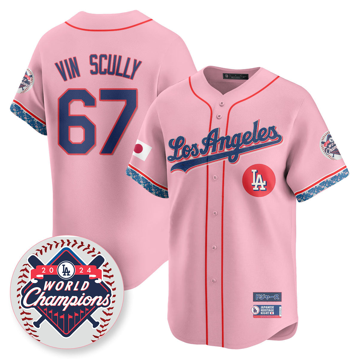 Men's Los Angeles Dodgers Japanese Heritage Night Jersey - All Stitched