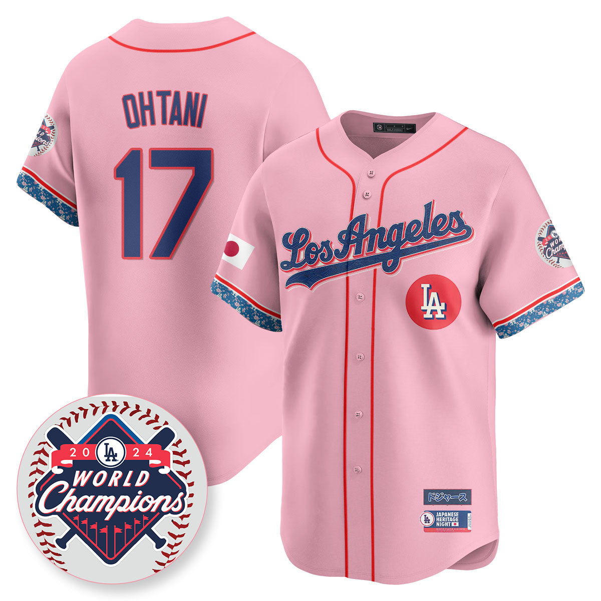 Men's Los Angeles Dodgers Japanese Heritage Night Jersey - All Stitched