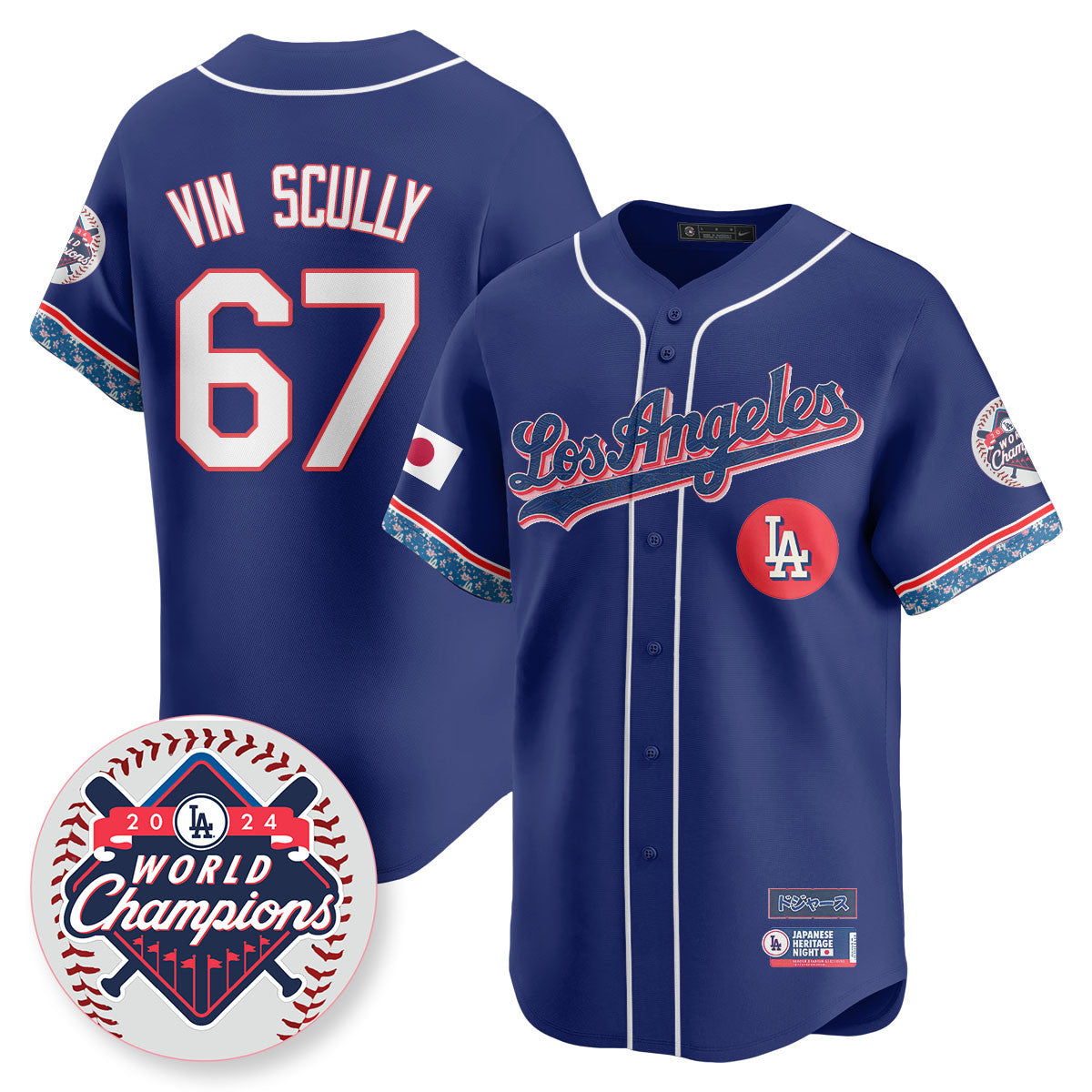 Men's Los Angeles Dodgers Japanese Heritage Night Jersey - All Stitched