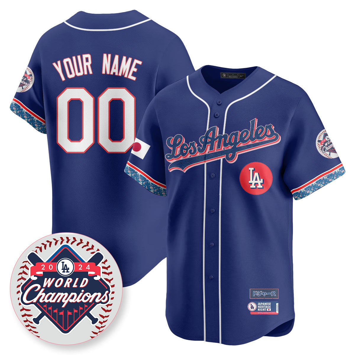 Men's Los Angeles Dodgers Japanese Heritage Night Jersey - All Stitched