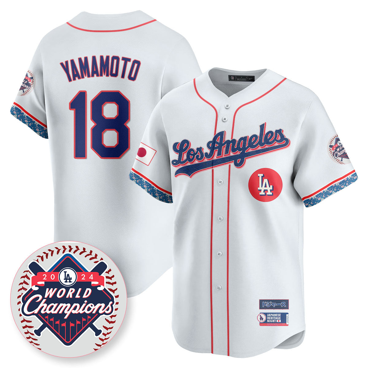 Men's Los Angeles Dodgers Japanese Heritage Night Jersey - All Stitched