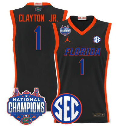 Men's Florida Gators 2025 National Champions Basketball Jersey - All Stitched
