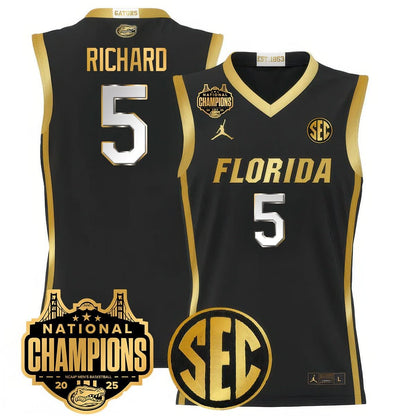 Men's Florida Gators 2025 National Champions Basketball Jersey - All Stitched