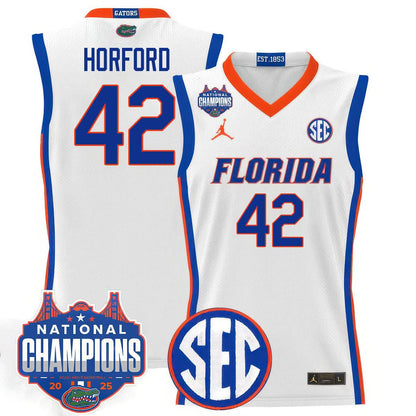 Men's Florida Gators 2025 National Champions Basketball Jersey - All Stitched