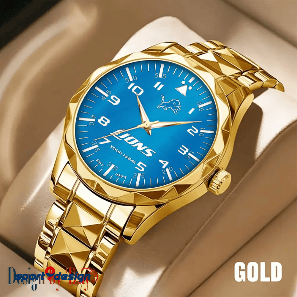 Detroit Lions Luxury Diamond Men Watch Trending 2025