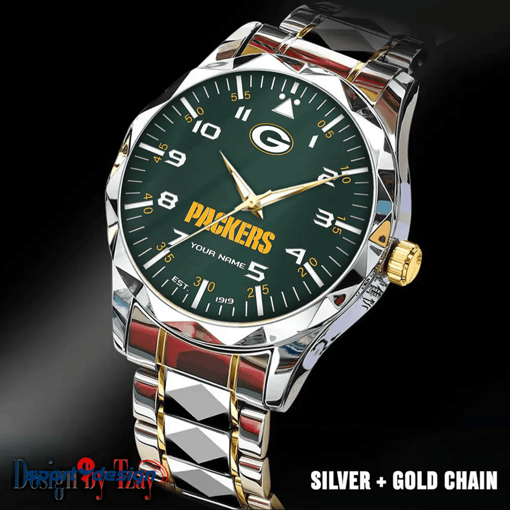 Green Bay Packers Luxury Diamond Men Watch Trending 2025