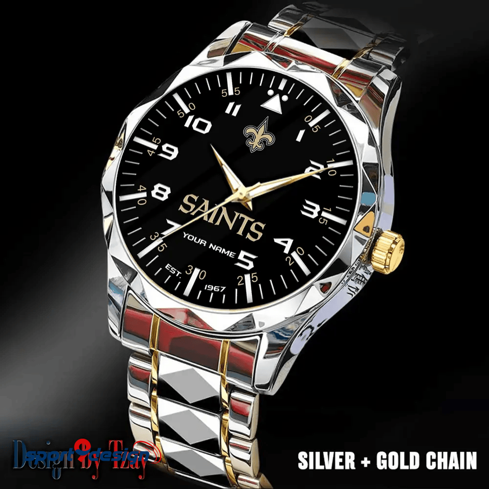 New Orleans Saints Luxury Diamond Men Watch Trending 2025