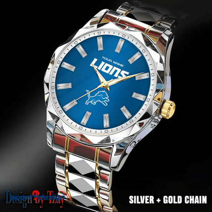 Detroit Lions Luxury Diamond Men Watch Trending 2025