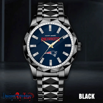 New England Patriots Luxury Diamond Men Watch Trending 2025