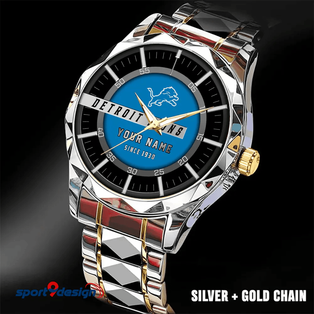 Detroit Lions Luxury Diamond Men Watch Trending 2025