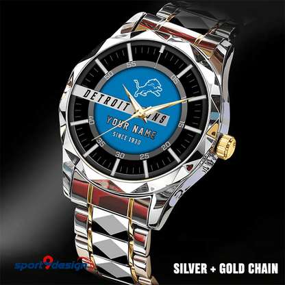 Detroit Lions Luxury Diamond Men Watch Trending 2025