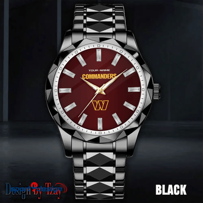 Washington Commanders Luxury Diamond Men Watch Trending 2025