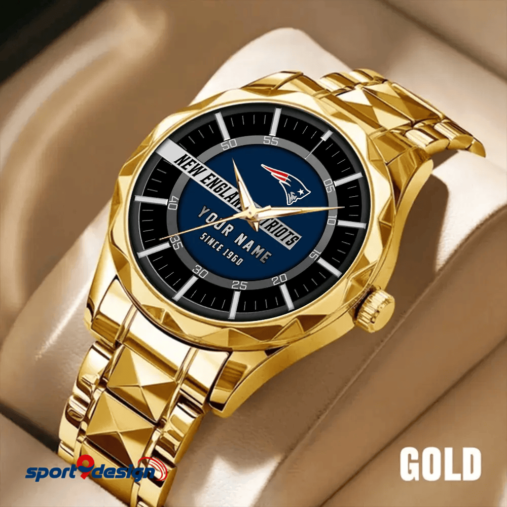 New England Patriots Luxury Diamond Men Watch Trending 2025