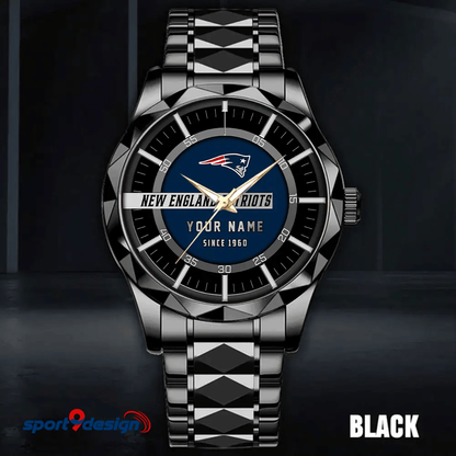 New England Patriots Luxury Diamond Men Watch Trending 2025