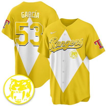 Men's Texas Rangers Power Rangers Limited Jersey - All Stitched