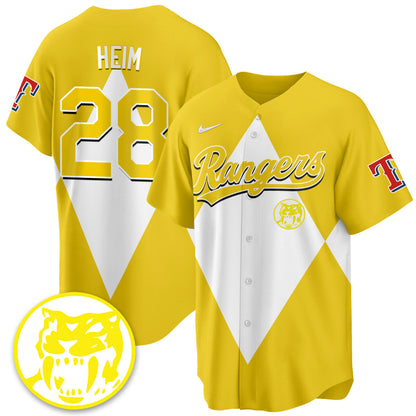 Men's Texas Rangers Power Rangers Limited Jersey - All Stitched