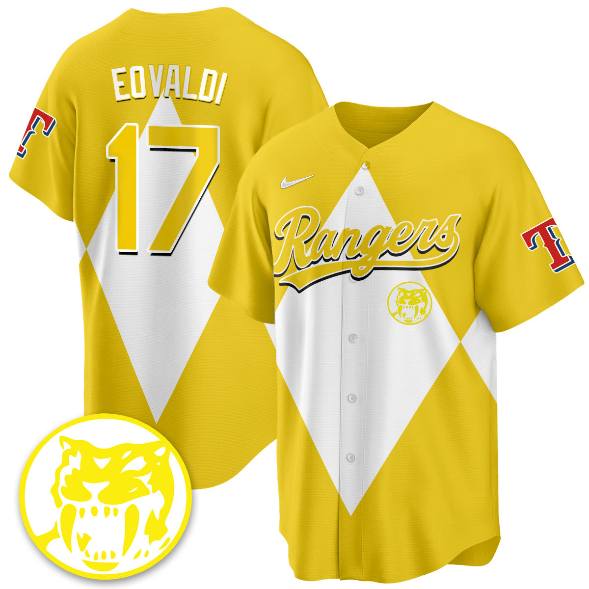 Men's Texas Rangers Power Rangers Limited Jersey - All Stitched