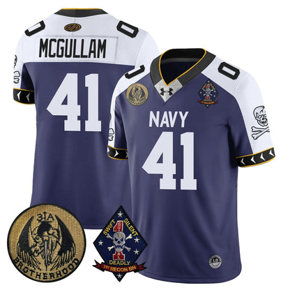 Men's Navy Midshipmen Lacrosse Jolly Rogers Vapor Limited Jersey - All Stitched