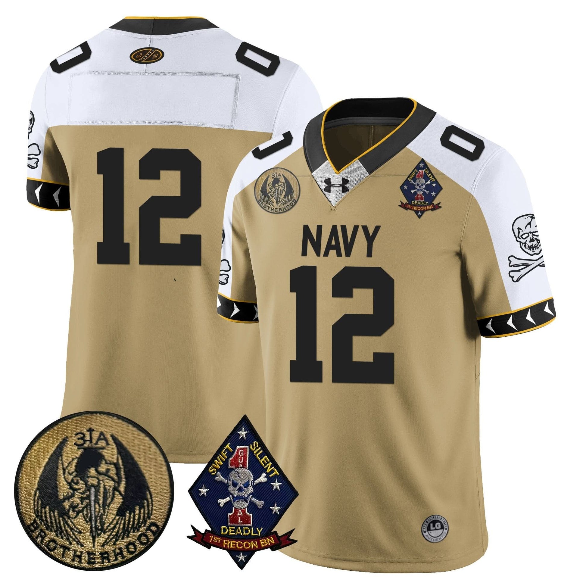 Men's Navy Midshipmen Lacrosse Jolly Rogers Vapor Limited Jersey - All Stitched