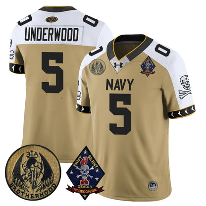 Men's Navy Midshipmen Lacrosse Jolly Rogers Vapor Limited Jersey - All Stitched