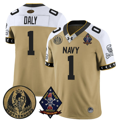 Men's Navy Midshipmen Lacrosse Jolly Rogers Vapor Limited Jersey - All Stitched