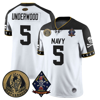 Men's Navy Midshipmen Lacrosse Jolly Rogers Vapor Limited Jersey - All Stitched