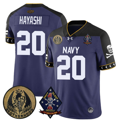 Men's Navy Midshipmen Lacrosse Jolly Rogers Vapor Limited Jersey - All Stitched