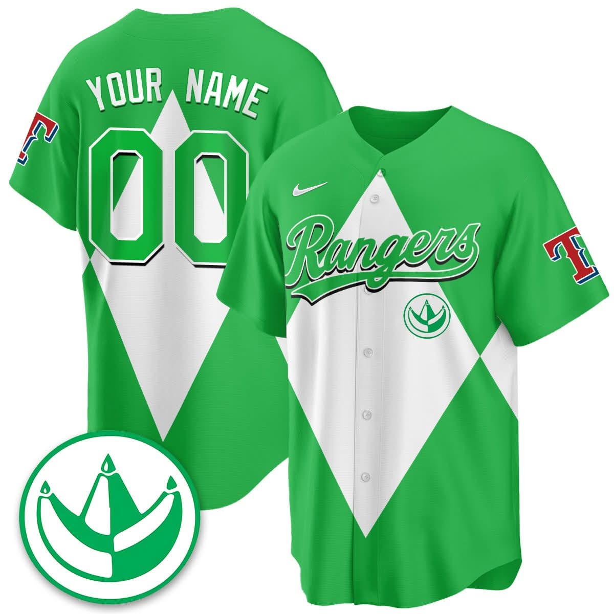 Custom Texas Rangers Power Rangers Limited Jersey - All Stitched