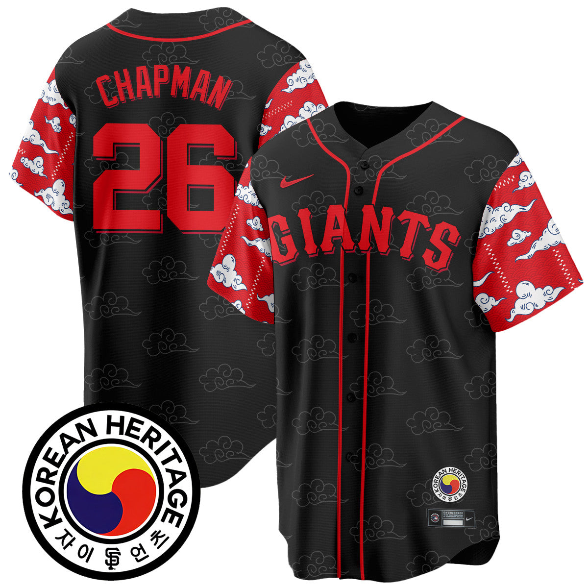 Men's San Francisco Giants Korean Heritage Jersey - All Stitched
