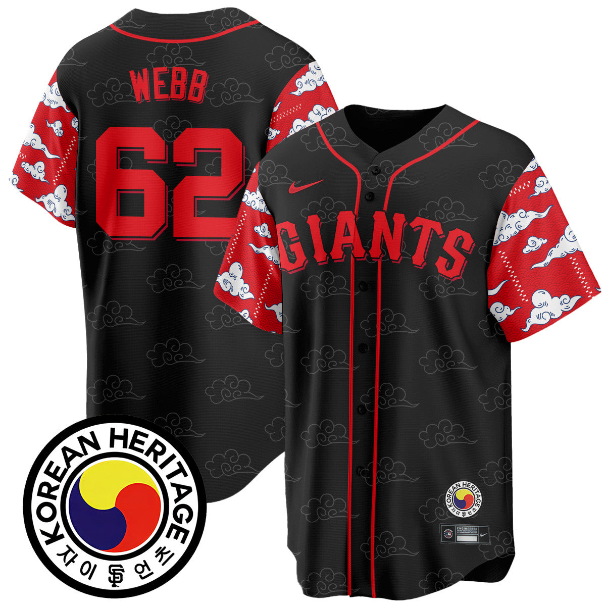 Men's San Francisco Giants Korean Heritage Jersey - All Stitched