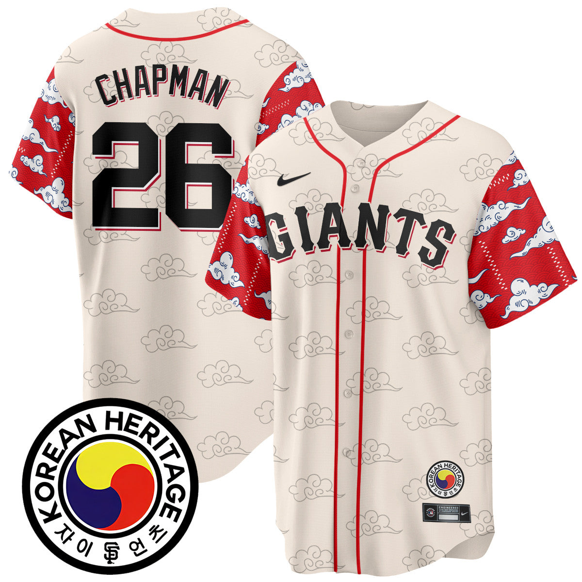 Men's San Francisco Giants Korean Heritage Jersey - All Stitched