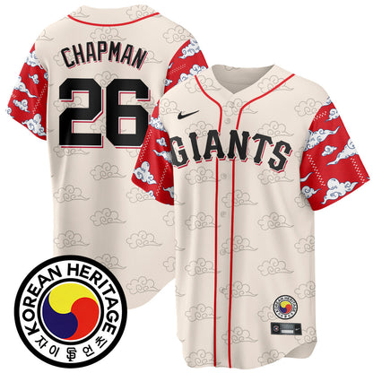 Men's San Francisco Giants Korean Heritage Jersey - All Stitched
