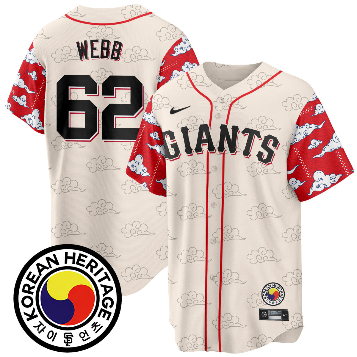 Men's San Francisco Giants Korean Heritage Jersey - All Stitched