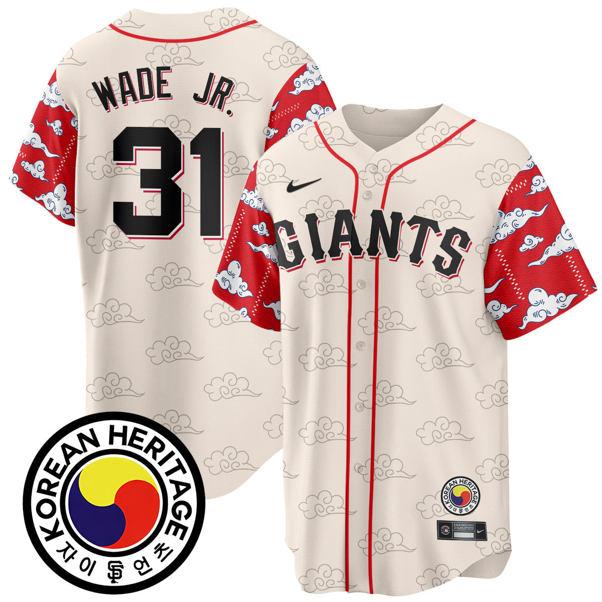 Men's San Francisco Giants Korean Heritage Jersey - All Stitched