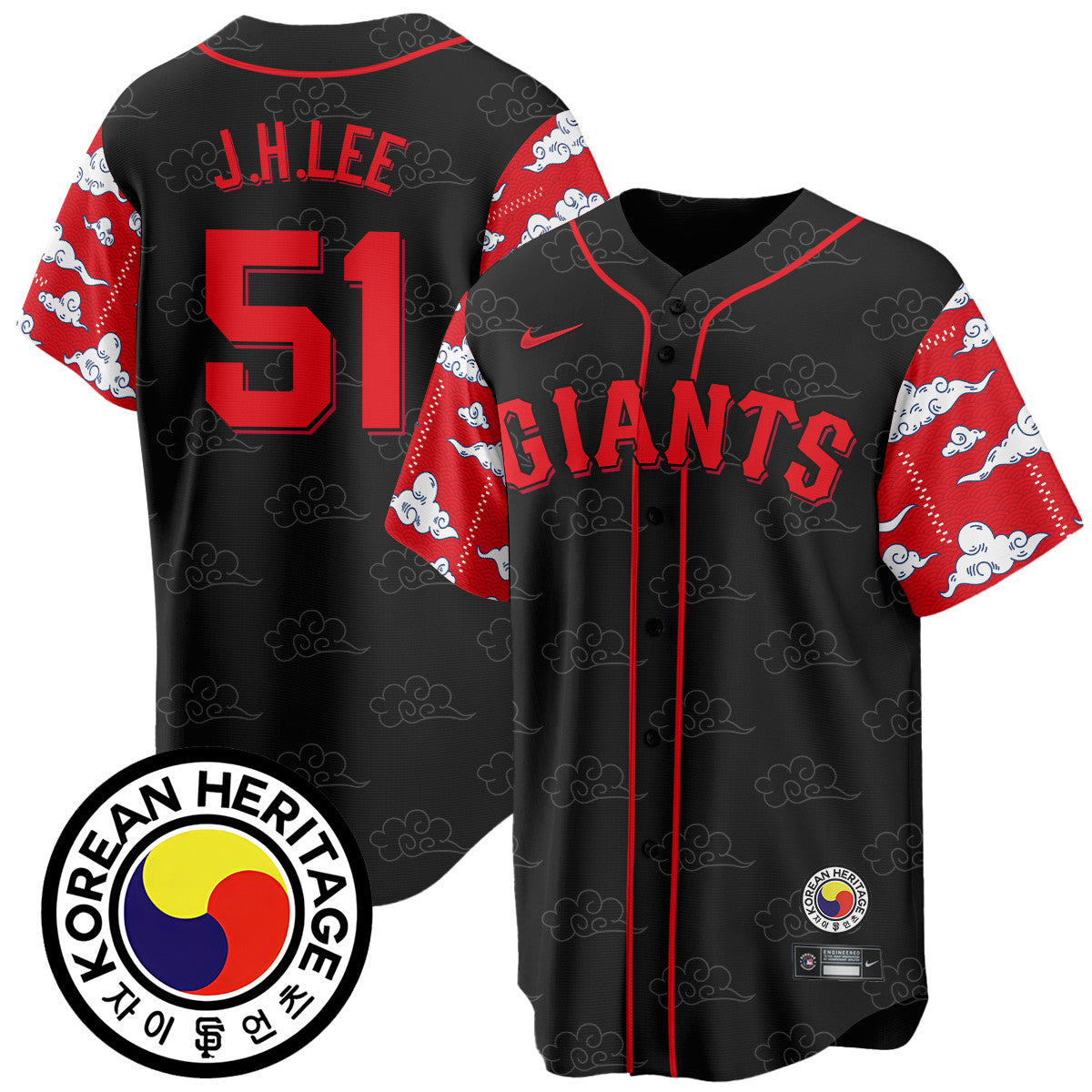 Men's San Francisco Giants Korean Heritage Jersey - All Stitched