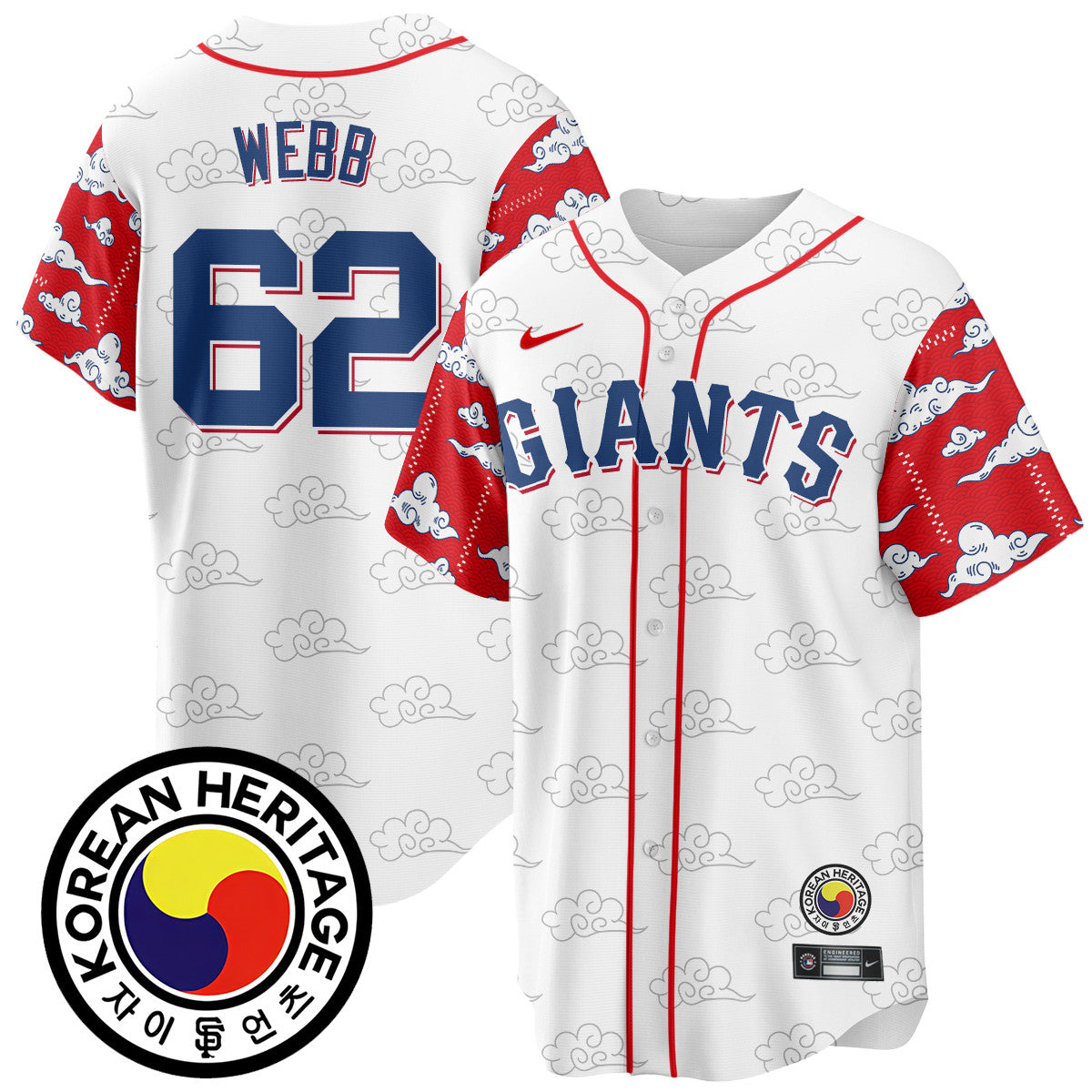 Men's San Francisco Giants Korean Heritage Jersey - All Stitched
