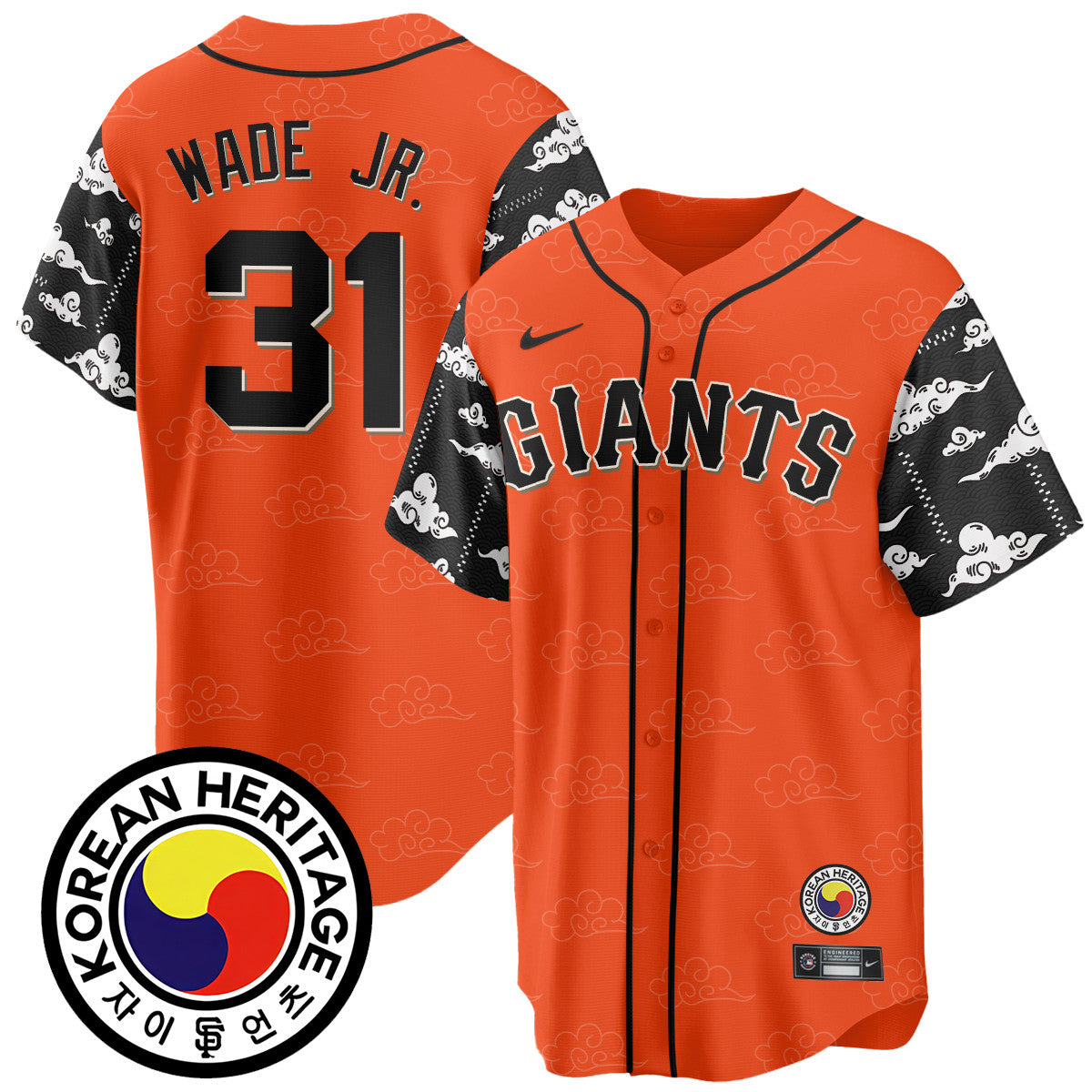 Men's San Francisco Giants Korean Heritage Jersey - All Stitched