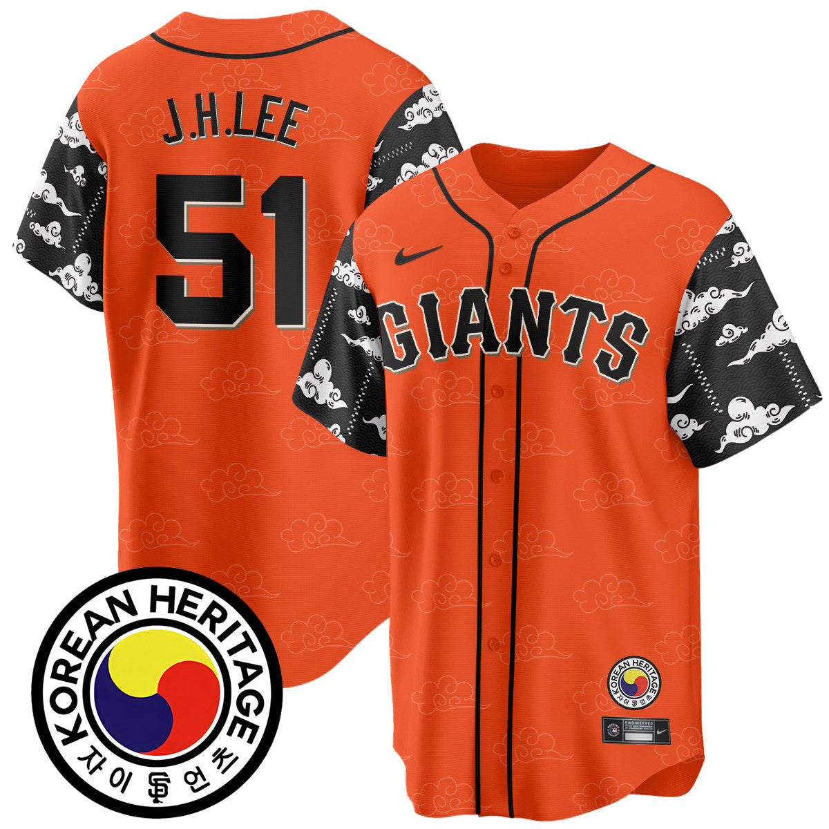 Men's San Francisco Giants Korean Heritage Jersey - All Stitched