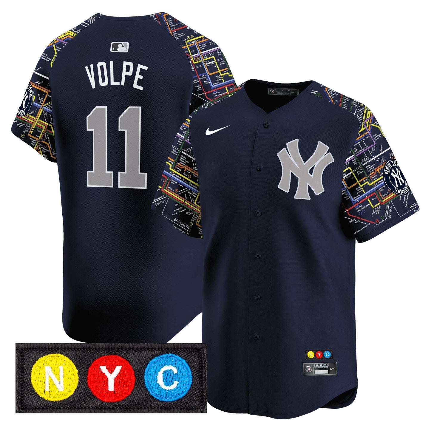 New York Yankees Subway Style Vapor Premier Limited Jersey - Stitched