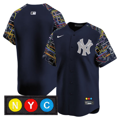 New York Yankees Subway Style Vapor Premier Limited Jersey - Stitched