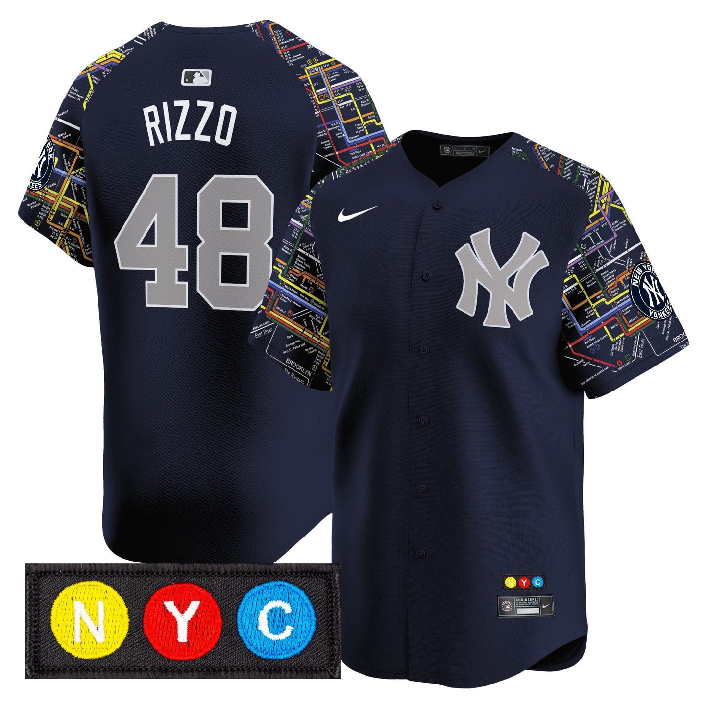 New York Yankees Subway Style Vapor Premier Limited Jersey - Stitched